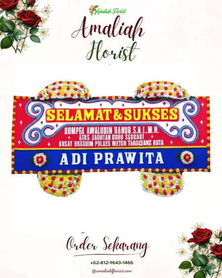 Papan Bunga Ucapan Selamat Brondong